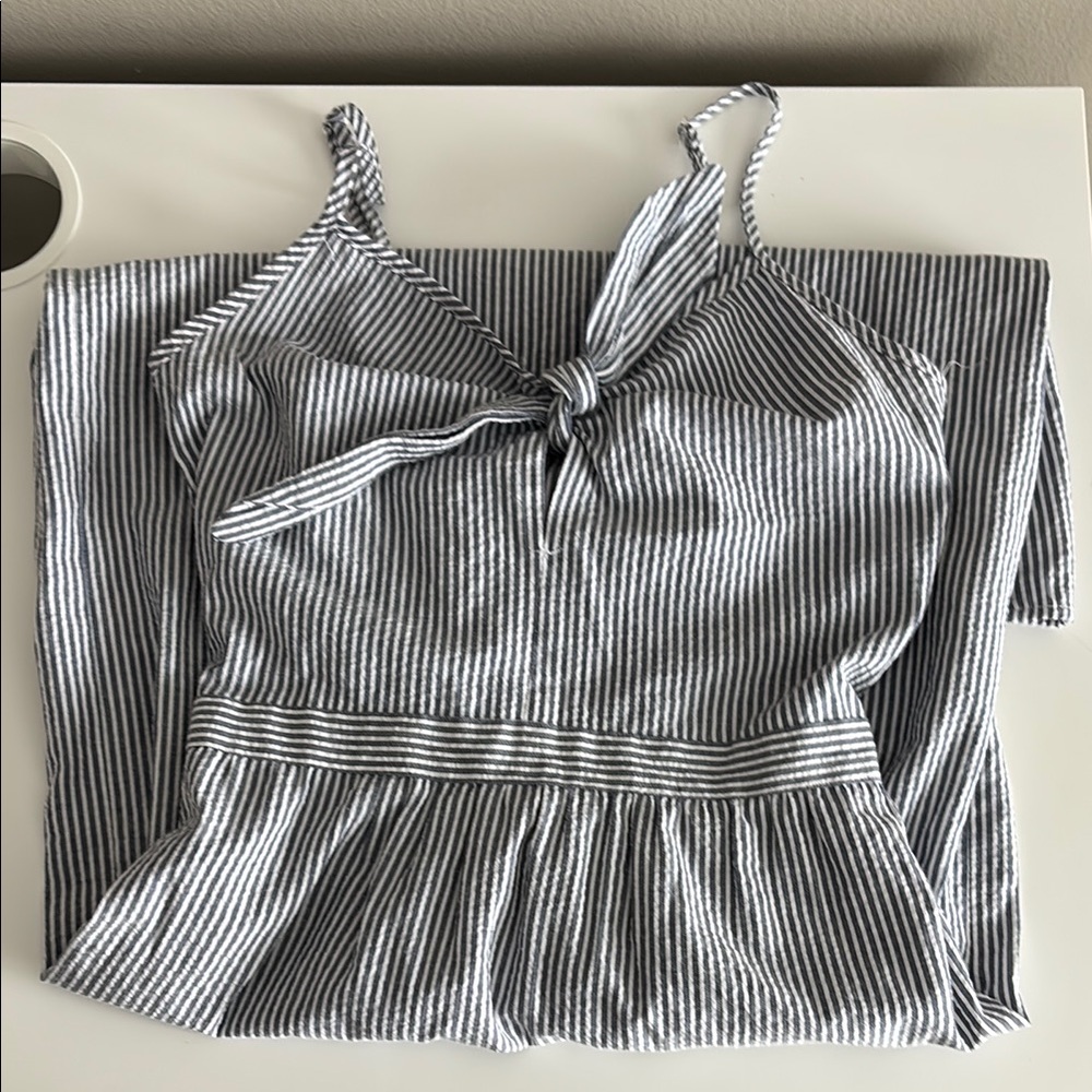 Striped Black and White Women's Top